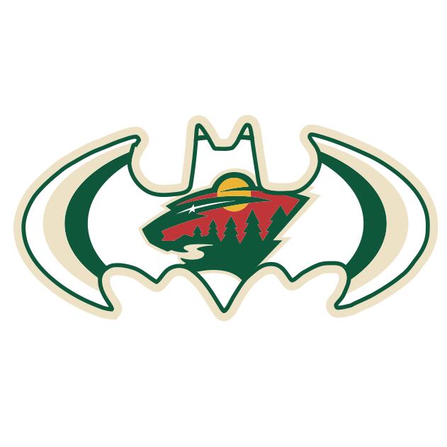 Minnesota Wild Batman Logo DIY iron on transfer (heat transfer)